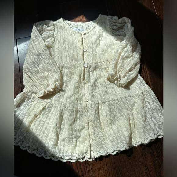 Zara Lace Dress. Button Front. 18-24m - Picture 1 of 8
